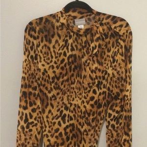 SOLD- Leopard print sheer blouse. Never worn, just hanging in the closet.